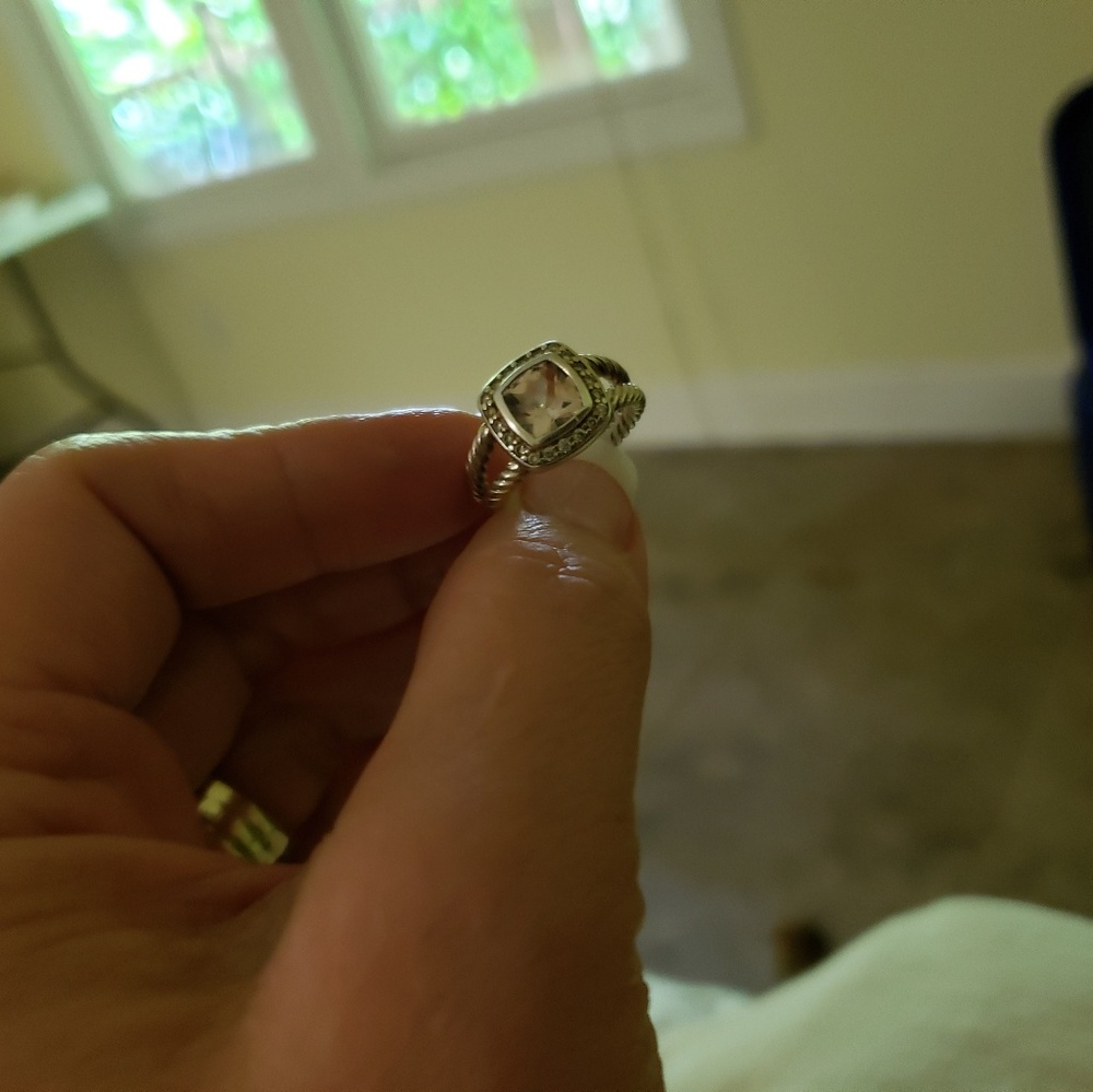 Yurman  morganite petite  albion ring diamond